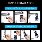 360° Rotating Faucet Sprayer – Water-Saving Kitchen Sink Aerator