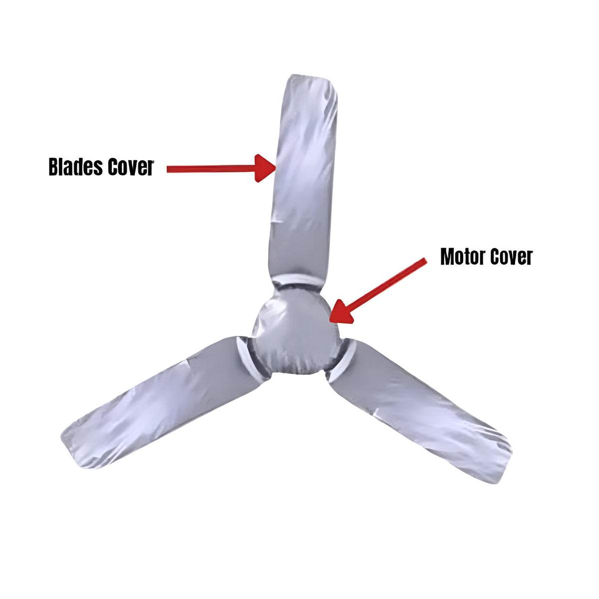 Universal Ceiling Fan Cover Set – Dustproof & Washable Blade + Motor Covers